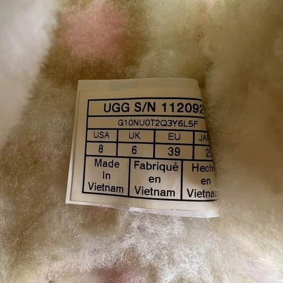 UGG Oh Yeah Panther Print Slide Sandal Slippers In White - Picture 5 of 7